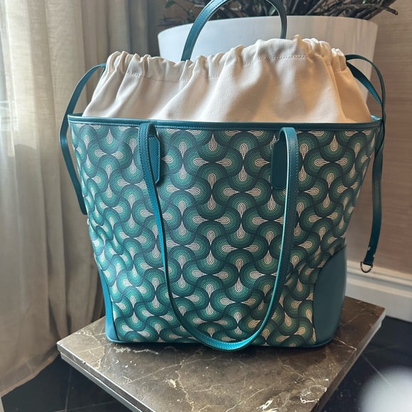 AMETTI TOTE all leather great size green - Picture 2 of 7